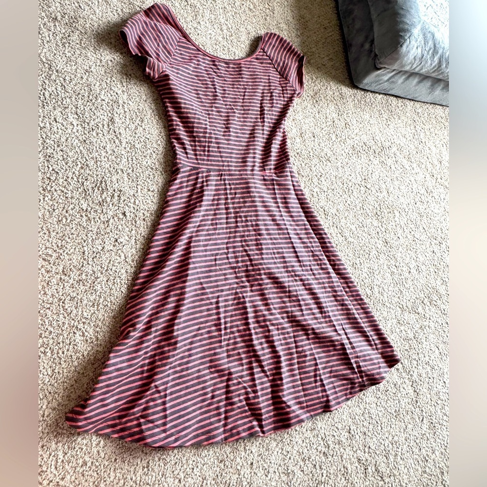 SO Striped pink and gray Women's Dress